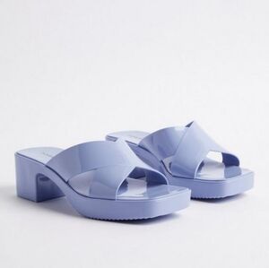Jelly Criss Cross Heel Sandal